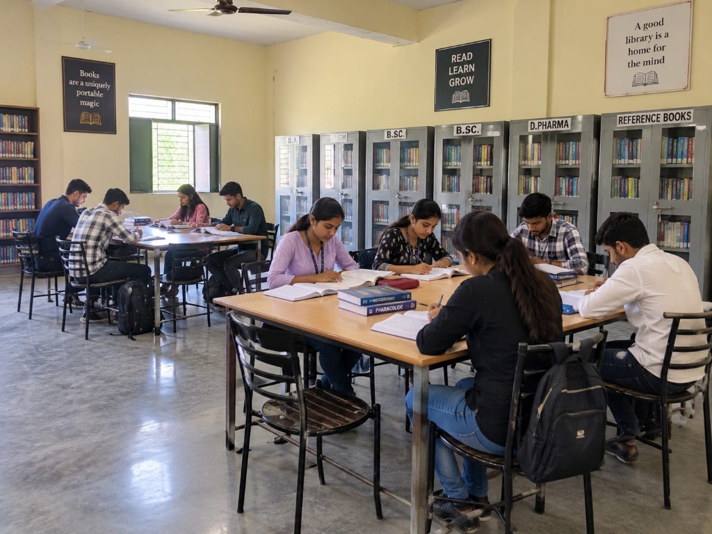 Najibabad Degree College Library reading area